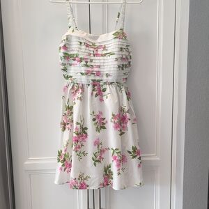 Altar'd State Floral Kids Dress with Pink and Green Accents
